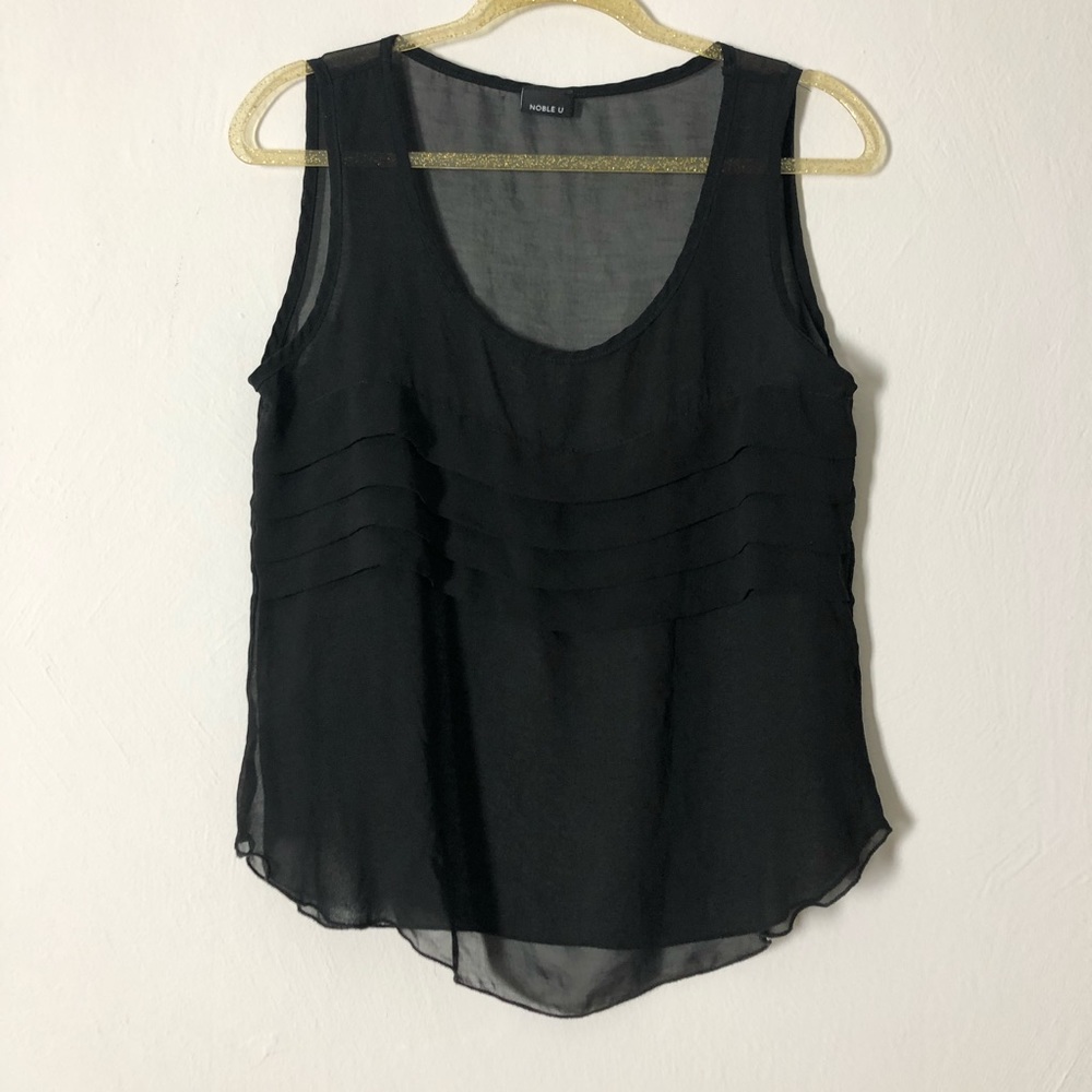 Sheer Black Tank Top